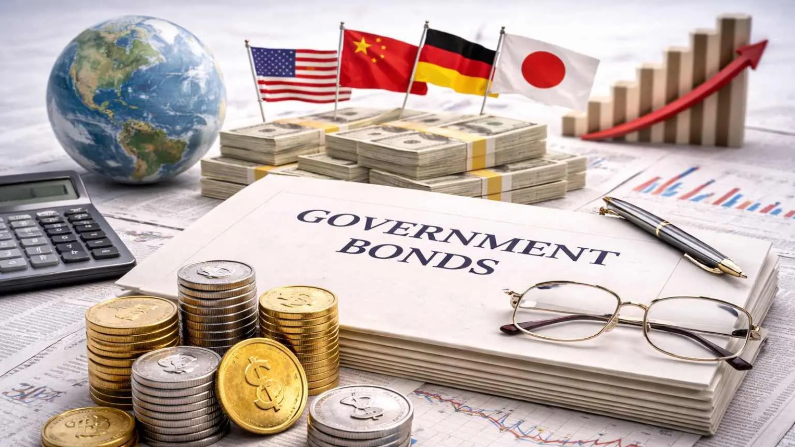 ارتفاع عوائد السندات الحكومية طويلة الأجل ومخاوف الديون